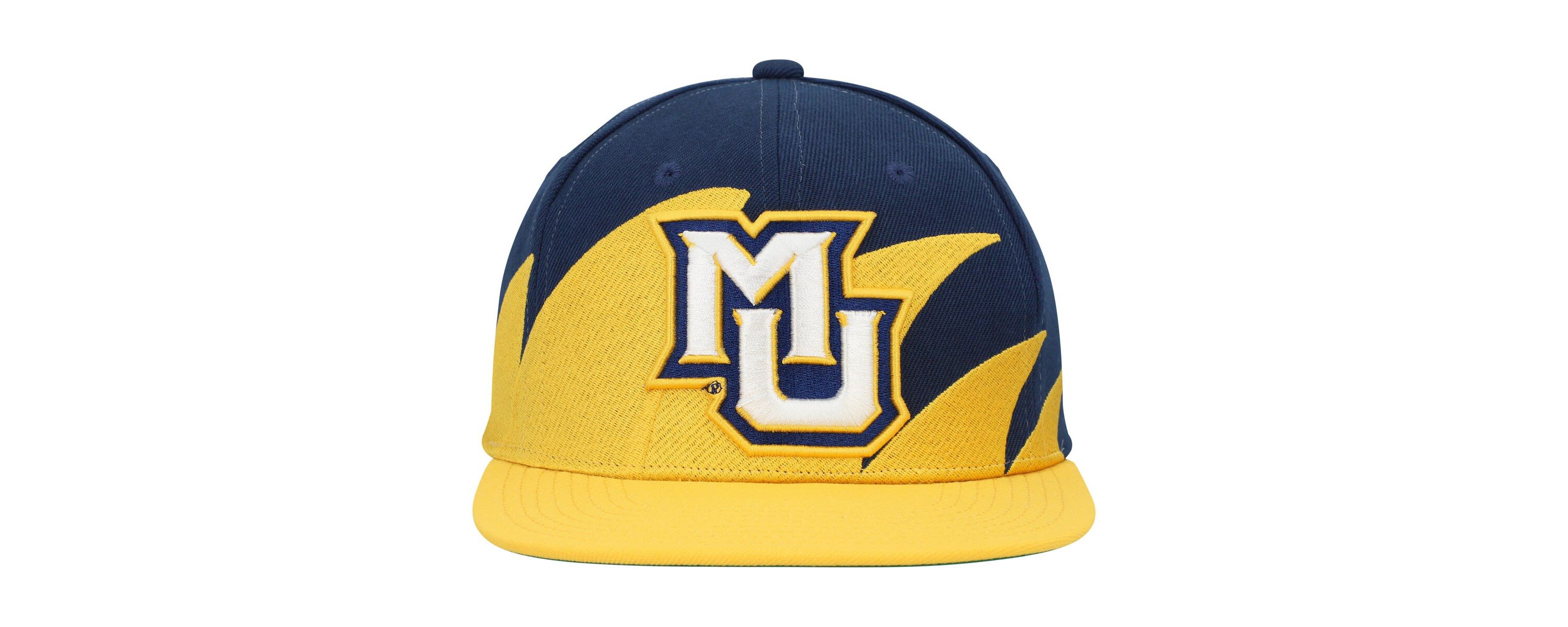 NCAA Gold/Navy Marquette Golden Eagles Sharktooth Snapback Hat