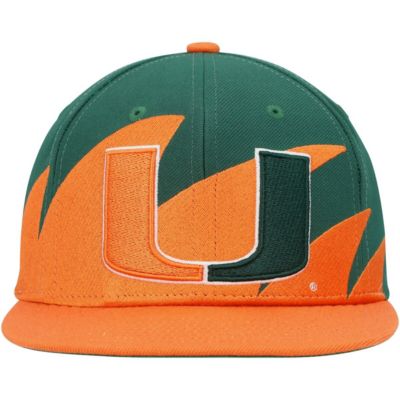 Miami (FL) Hurricanes NCAA Orange/Green Miami Hurricanes Sharktooth Snapback Hat