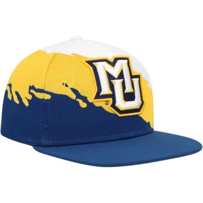 NCAA Navy/White Marquette Golden Eagles Paintbrush Snapback Hat