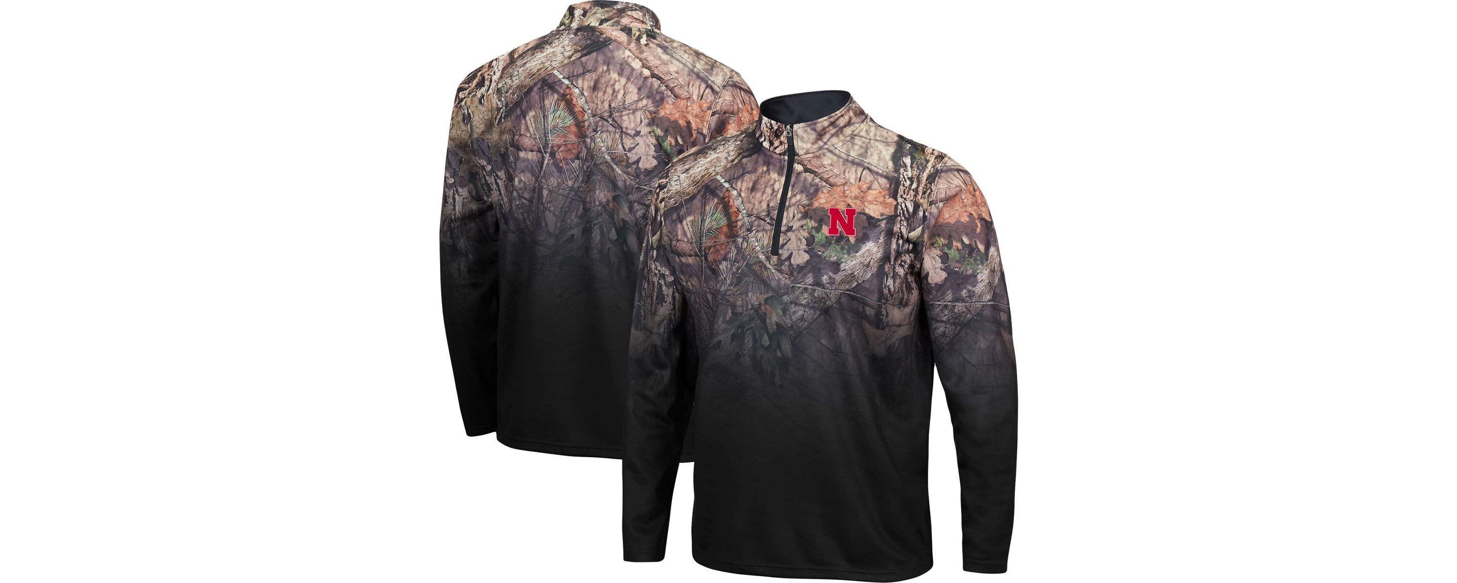 NCAA Nebraska Huskers Mossy Oak Fleet II Quarter-Zip Jacket