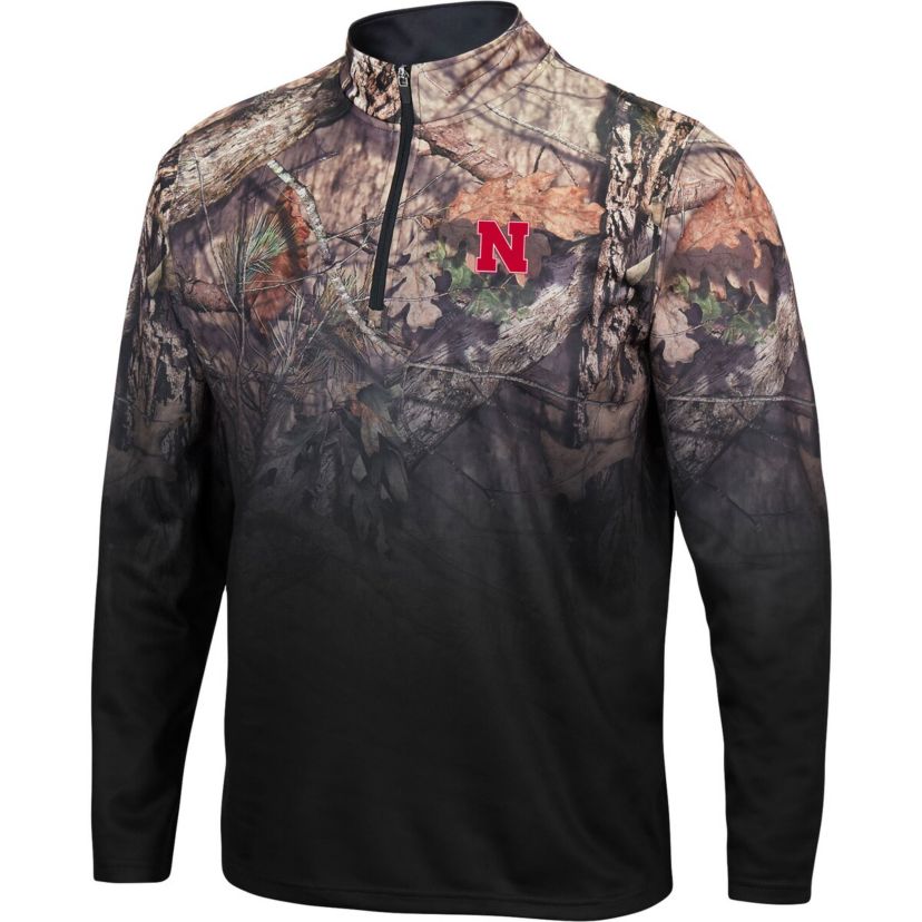 NCAA Nebraska Huskers Mossy Oak Fleet II Quarter-Zip Jacket