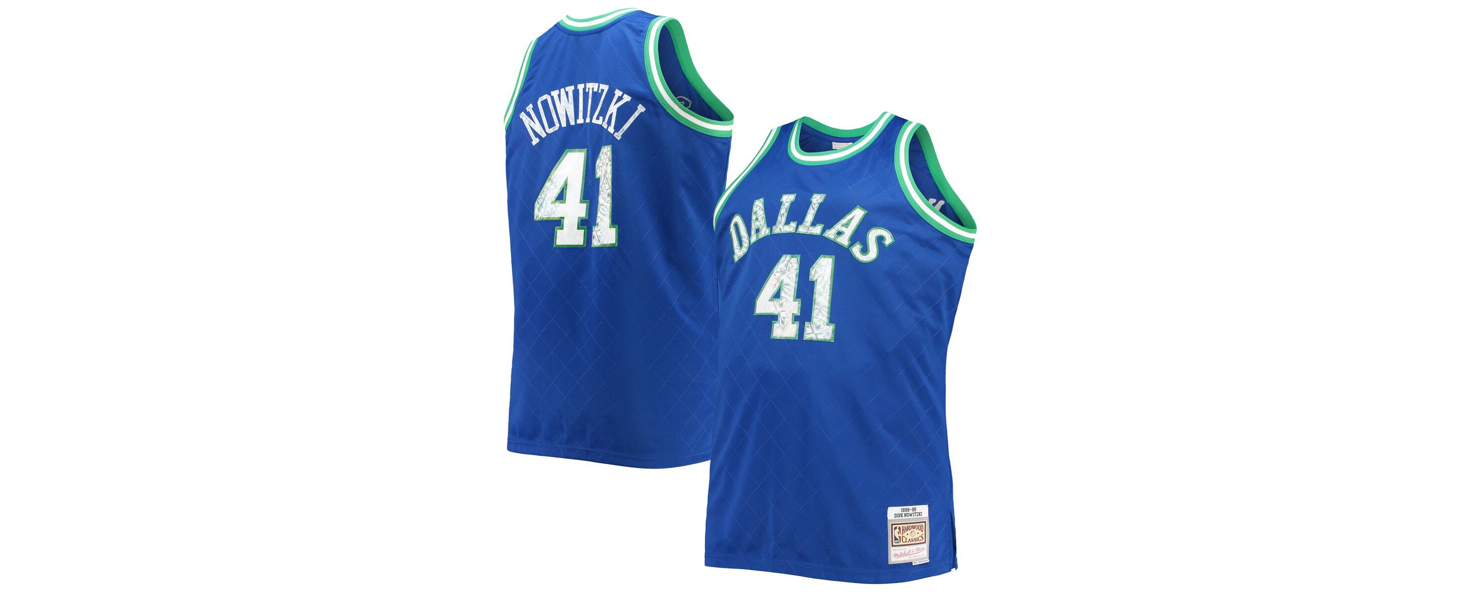 NBA Dirk Nowitzki Dallas Mavericks Big & Tall 1998/99 NBA 75th Anniversary Diamond Swingman Jersey