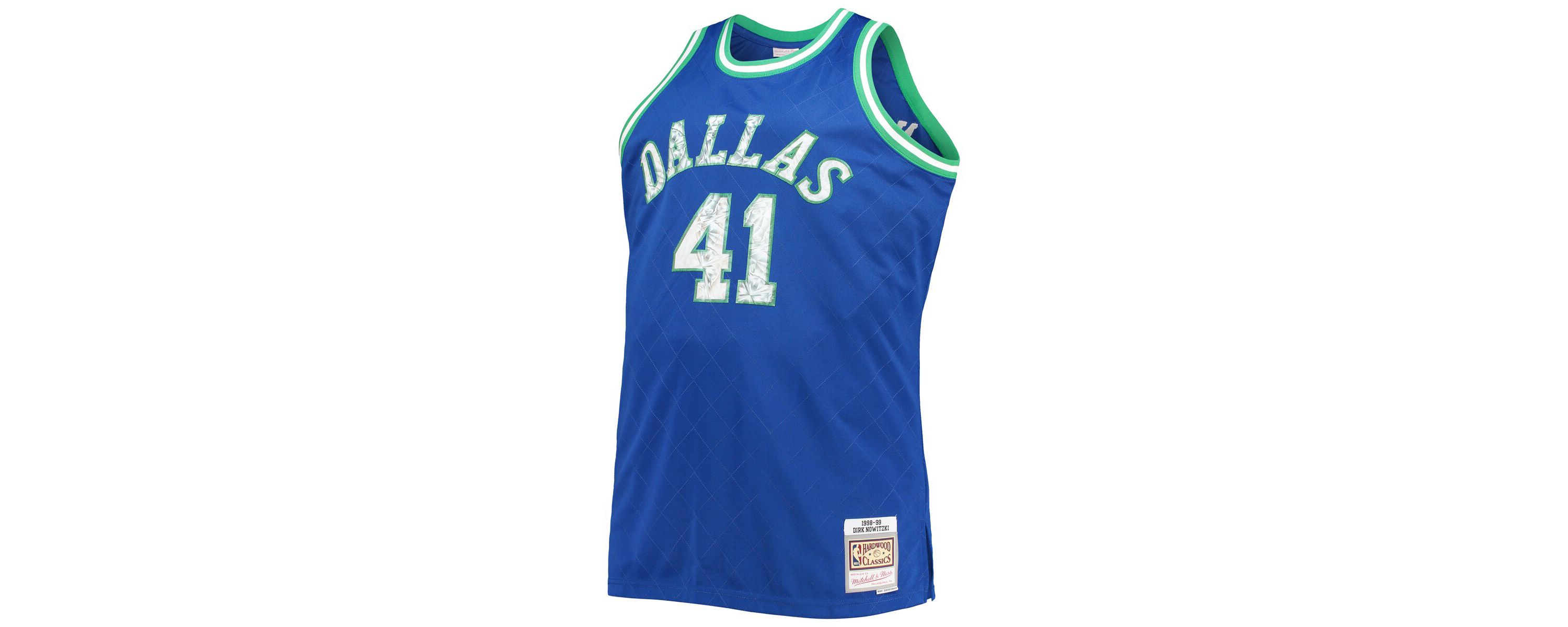 NBA Dirk Nowitzki Dallas Mavericks Big & Tall 1998/99 NBA 75th Anniversary Diamond Swingman Jersey