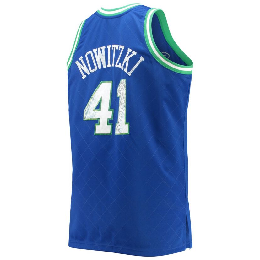 NBA Dirk Nowitzki Dallas Mavericks Big & Tall 1998/99 NBA 75th Anniversary Diamond Swingman Jersey