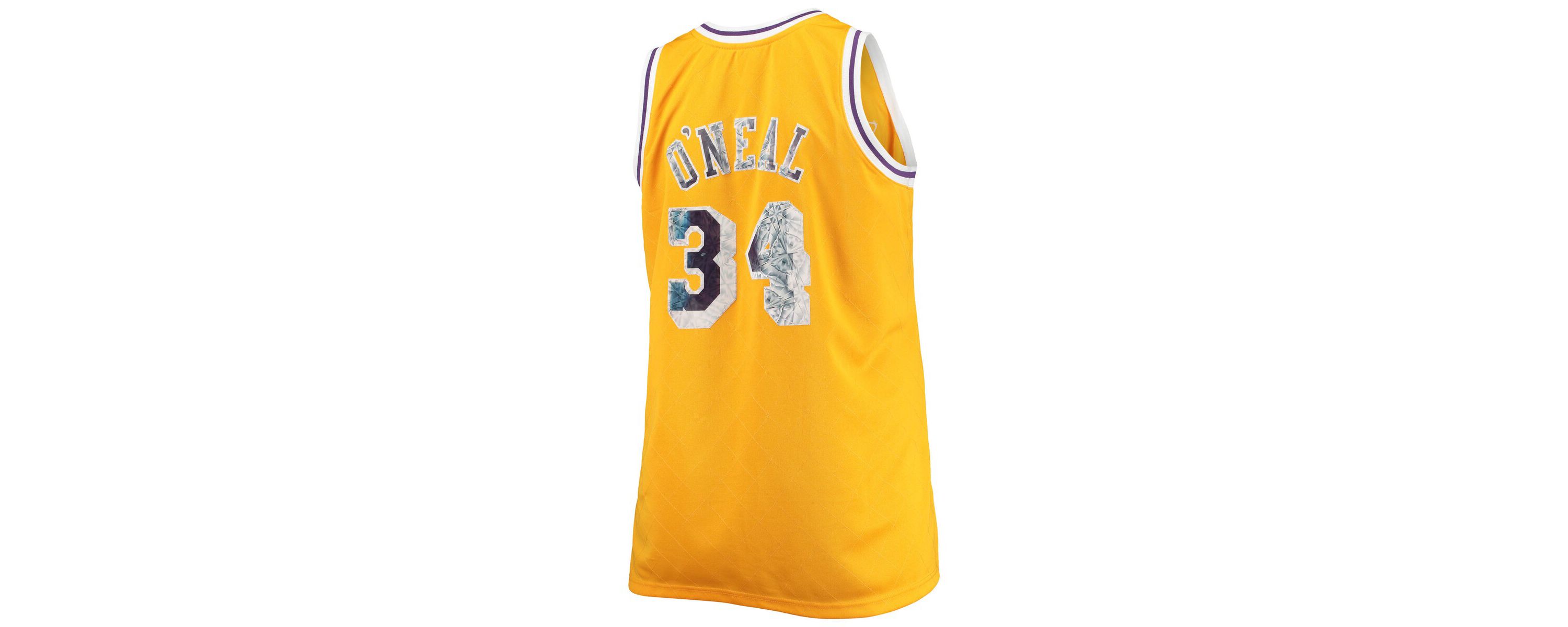 NBA Shaquille ONeal Los Angeles Lakers Big & Tall 1996-97 NBA 75th Anniversary Diamond Swingman Jersey