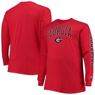 NCAA Georgia Bulldogs Big & Tall 2-Hit Long Sleeve T-Shirt