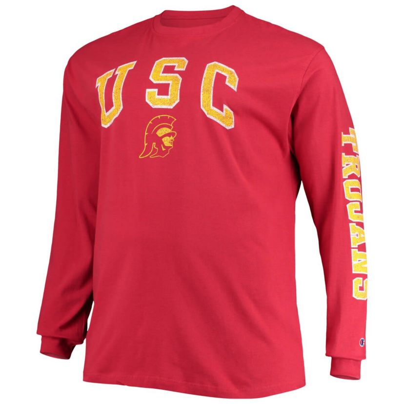 NCAA USC Trojans Big & Tall 2-Hit Long Sleeve T-Shirt