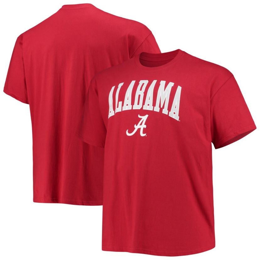 Alabama Crimson Tide NCAA Alabama Tide Big & Tall Arch Over Wordmark T-Shirt