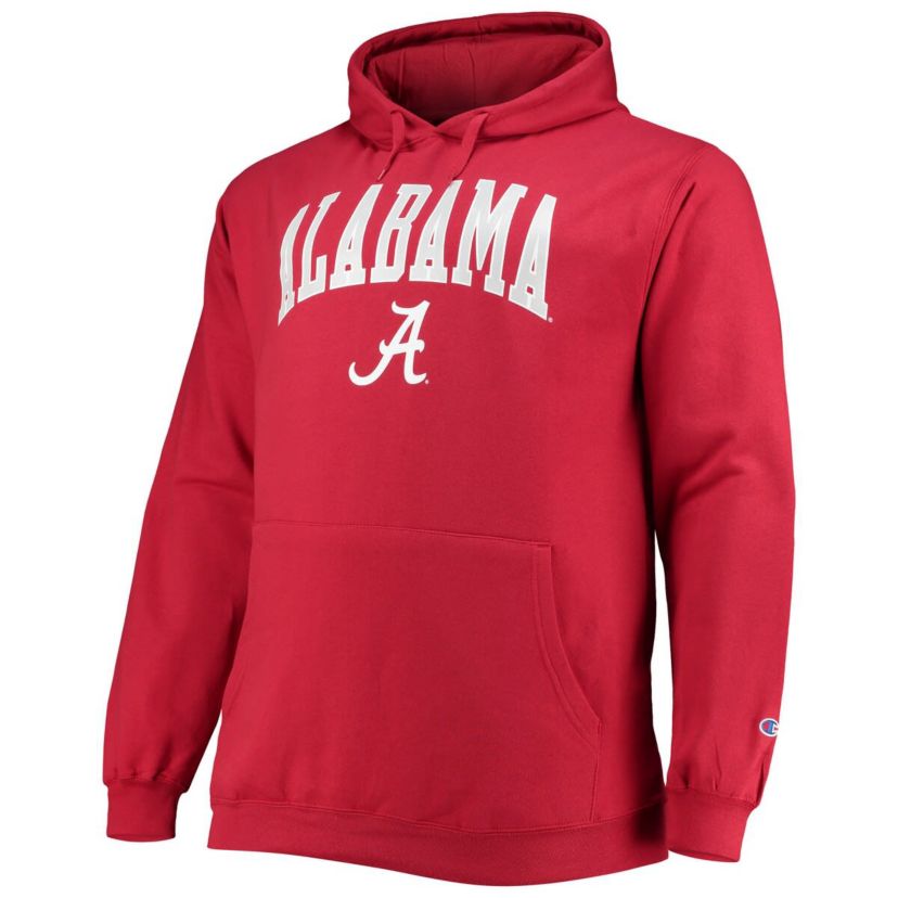 Alabama Crimson Tide NCAA Alabama Tide Big & Tall Arch Over Logo Powerblend Pullover Hoodie