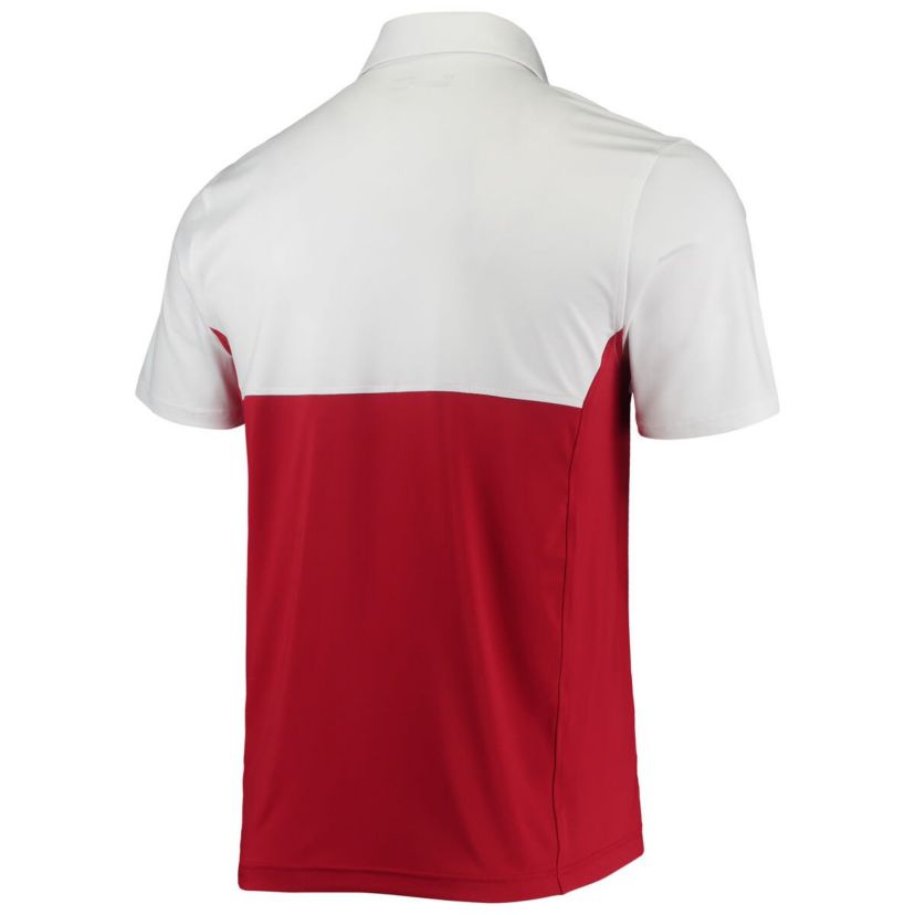 NCAA Under Armour Wisconsin Badgers 2022 Blocked Coaches Performance Polo