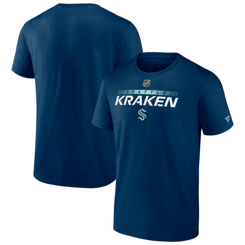 NHL Deep Sea Seattle Kraken Authentic Pro Team Core Collection Prime T-Shirt