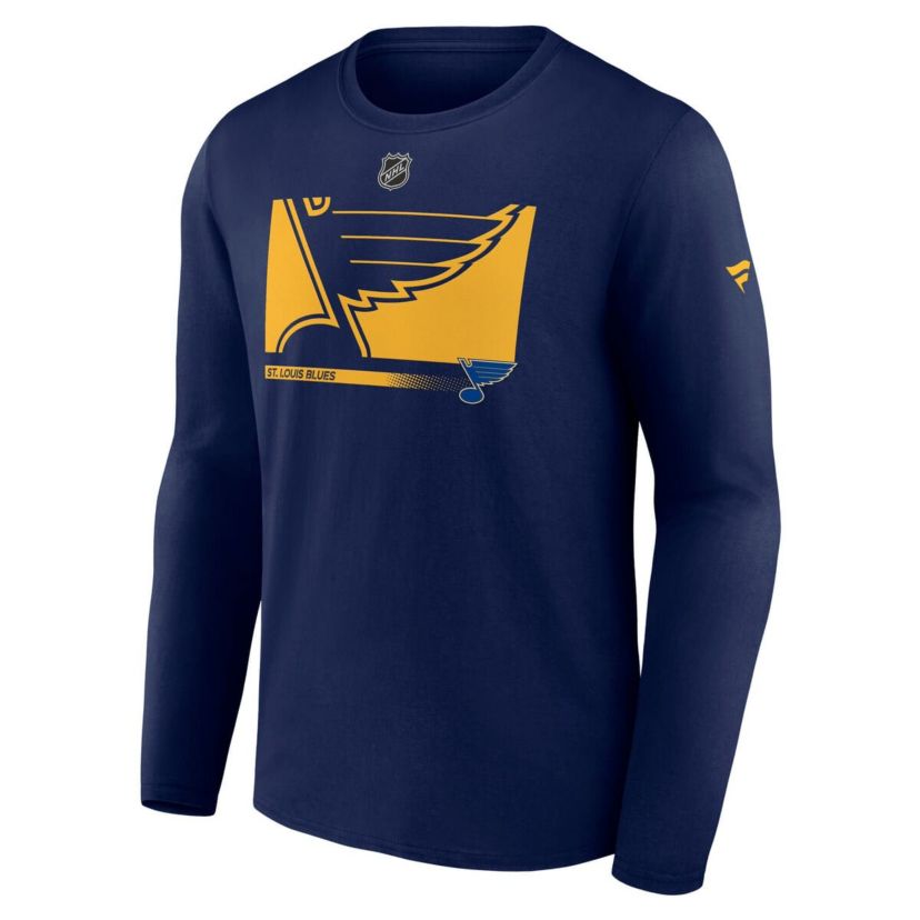 NHL Fanatics St. Louis Blues Authentic Pro Core Collection Secondary Long Sleeve T-Shirt