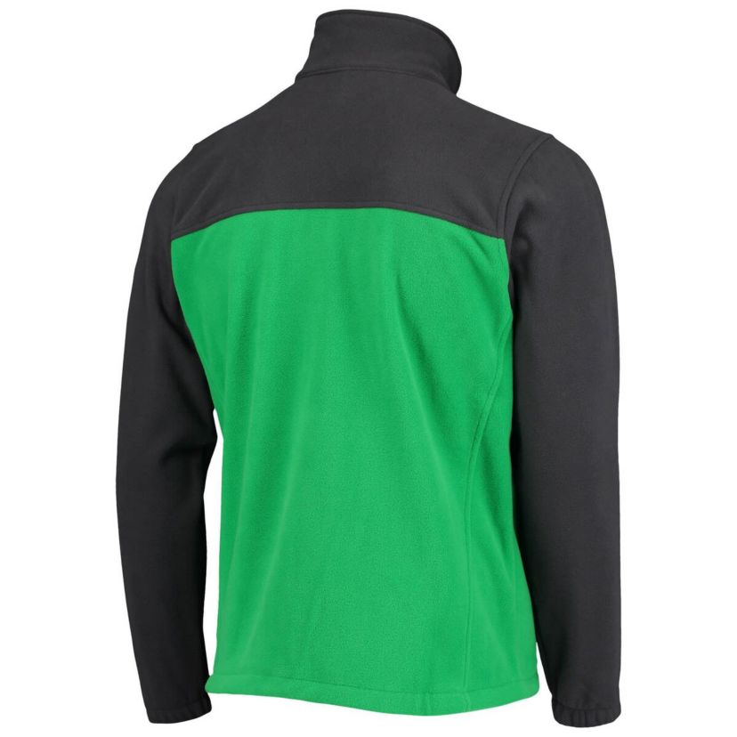 NCAA Charcoal/Green Oregon Ducks Team Flanker III Fleece Team Full-Zip Jacket