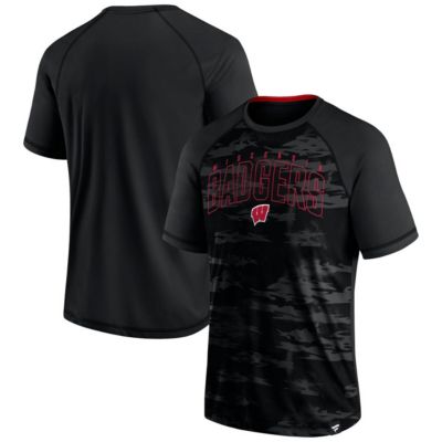 NCAA Fanatics Wisconsin Badgers Arch Outline Raglan T-Shirt