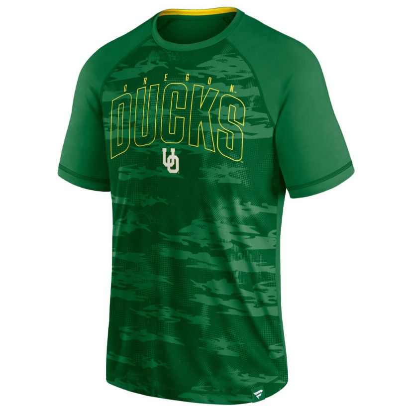 NCAA Fanatics Oregon Ducks Arch Outline Raglan T-Shirt