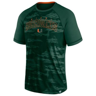 Miami (FL) Hurricanes NCAA Fanatics Arch Outline Raglan T-Shirt