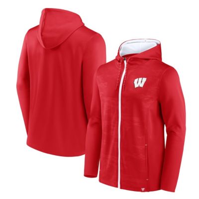 NCAA Fanatics Wisconsin Badgers Ball Carrier Full-Zip Hoodie