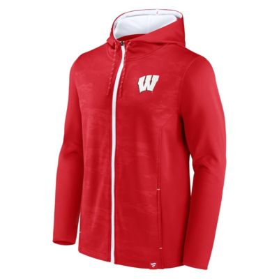 NCAA Fanatics Wisconsin Badgers Ball Carrier Full-Zip Hoodie