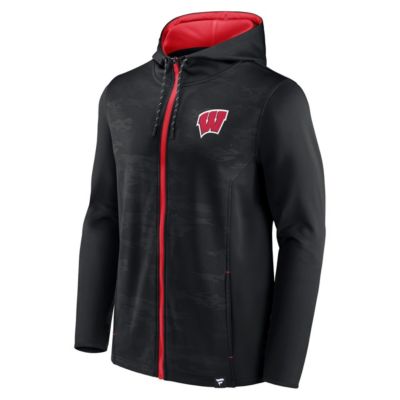 NCAA Fanatics Wisconsin Badgers Ball Carrier Full-Zip Hoodie