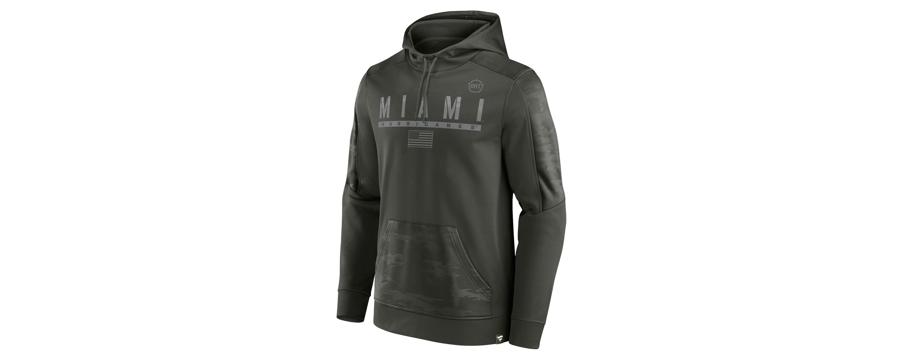 Miami (FL) Hurricanes NCAA Fanatics Miami Hurricanes OHT Military Appreciation Guardian Pullover Hoodie