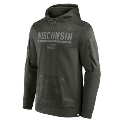 NCAA Fanatics Wisconsin Badgers OHT Military Appreciation Guardian Pullover Hoodie