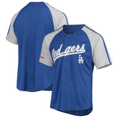 MLB Los Angeles Dodgers Button-Down Raglan Replica Jersey