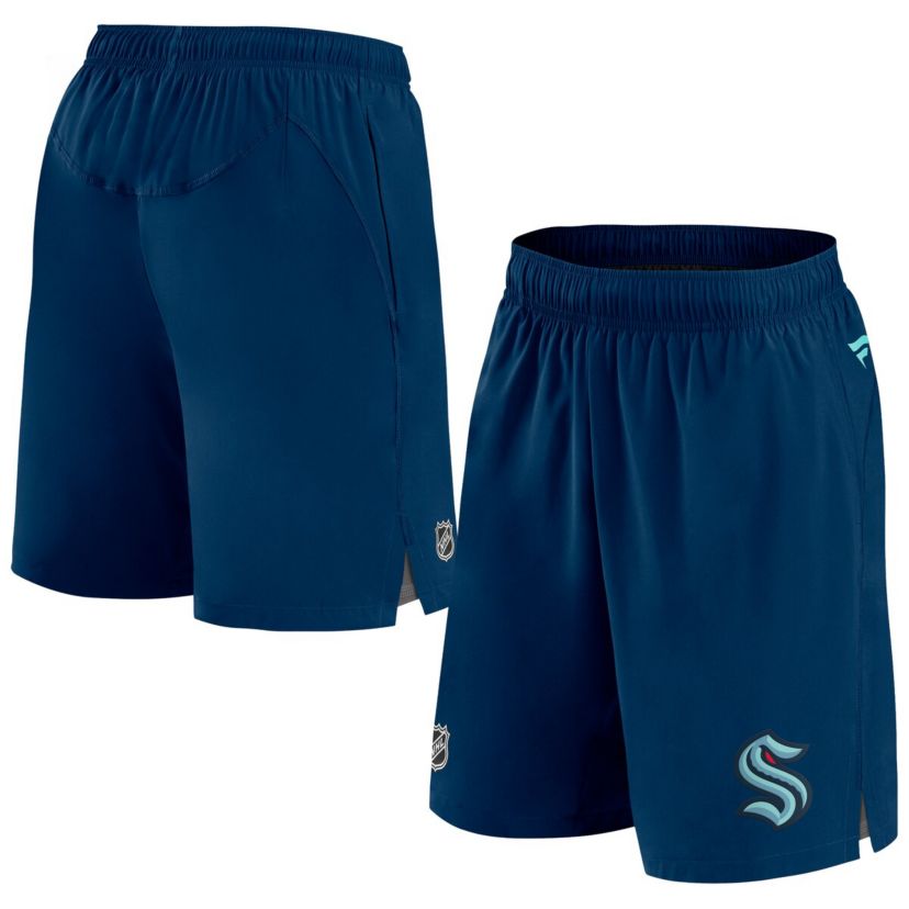 NHL Fanatics Deep Sea Seattle Kraken Authentic Pro Rink Shorts