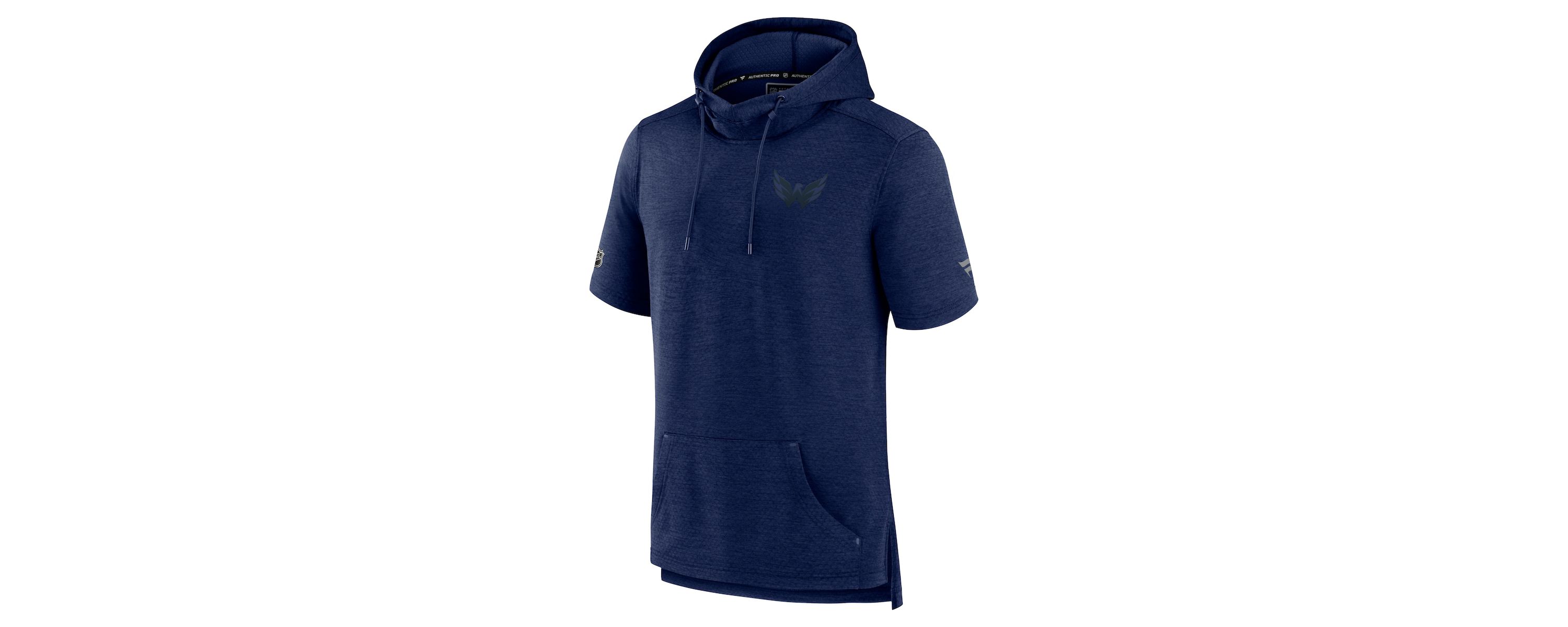 NHL Fanatics Washington Capitals Authentic Pro Road Performance Short Sleeve Pullover Hoodie