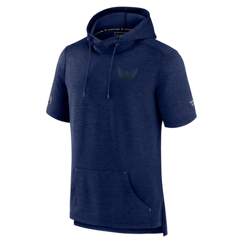 NHL Fanatics Washington Capitals Authentic Pro Road Performance Short Sleeve Pullover Hoodie