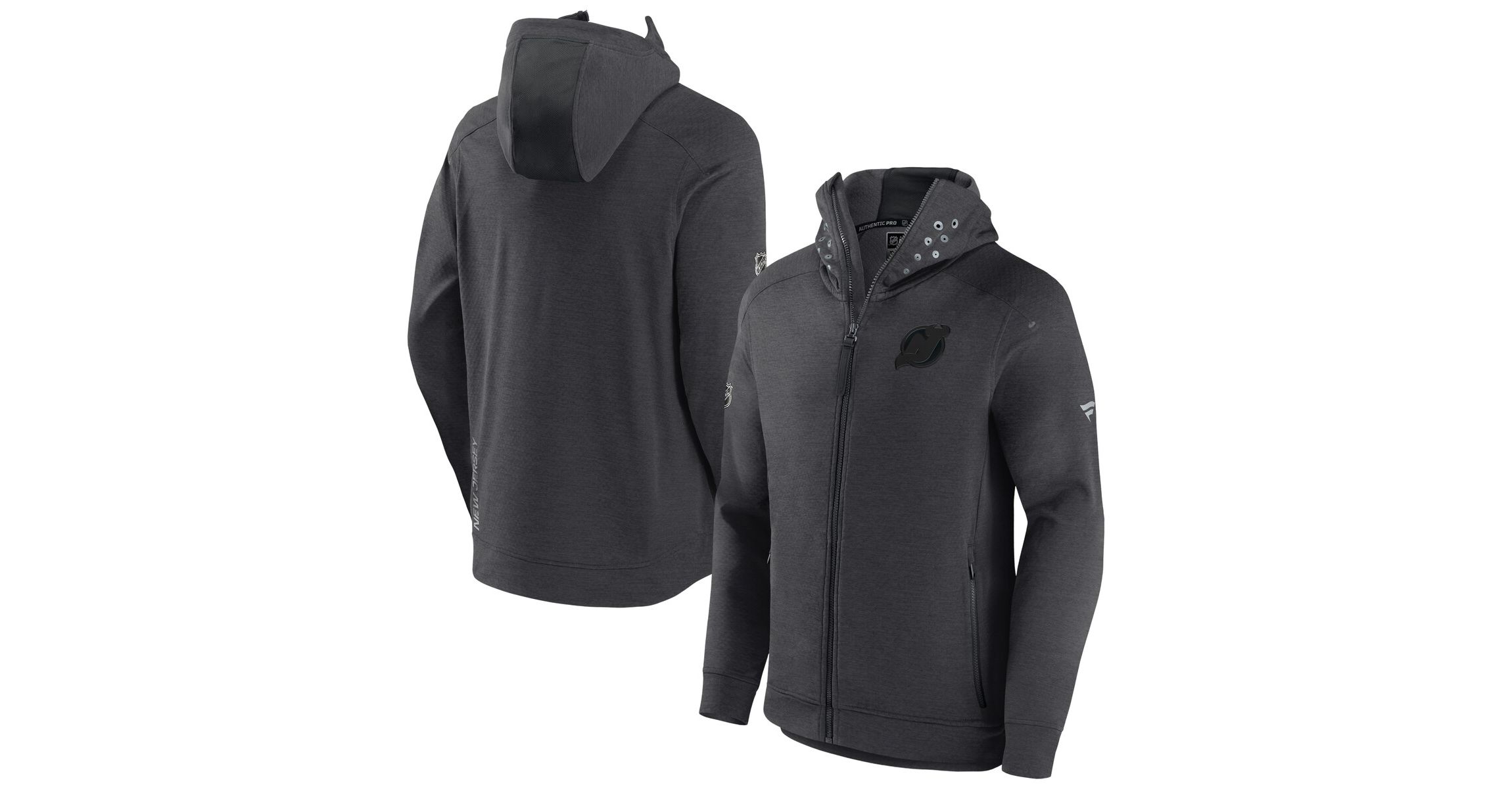 NHL Fanatics New Jersey Devils Authentic Pro Road Tech Lightweight Full-Zip Hoodie Jacket