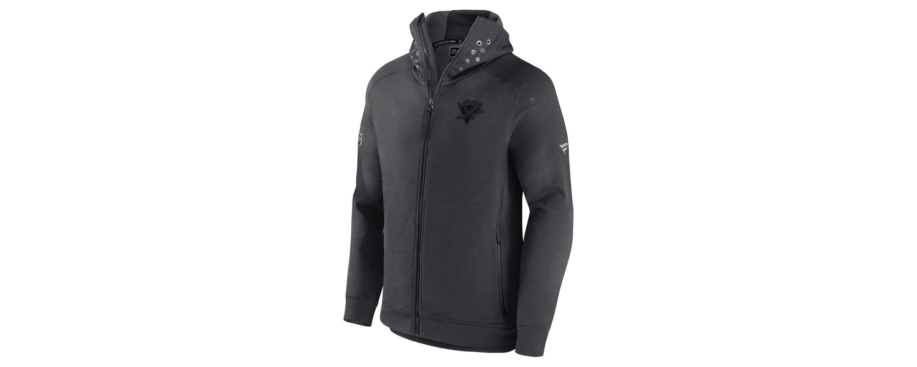 NHL Fanatics Pittsburgh Penguins Authentic Pro Road Tech Lightweight Full-Zip Hoodie Jacket