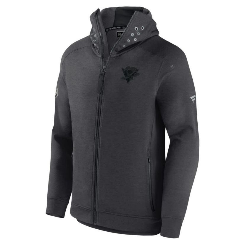 NHL Fanatics Pittsburgh Penguins Authentic Pro Road Tech Lightweight Full-Zip Hoodie Jacket