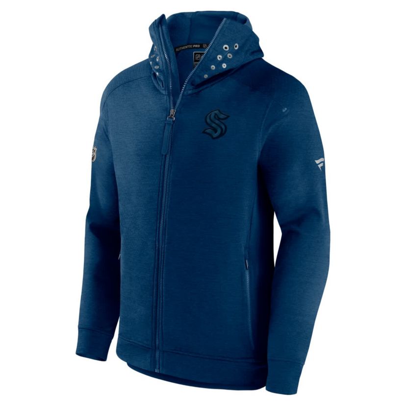 NHL Fanatics Seattle Kraken Authentic Pro Road Tech Lightweight Full-Zip Hoodie Jacket