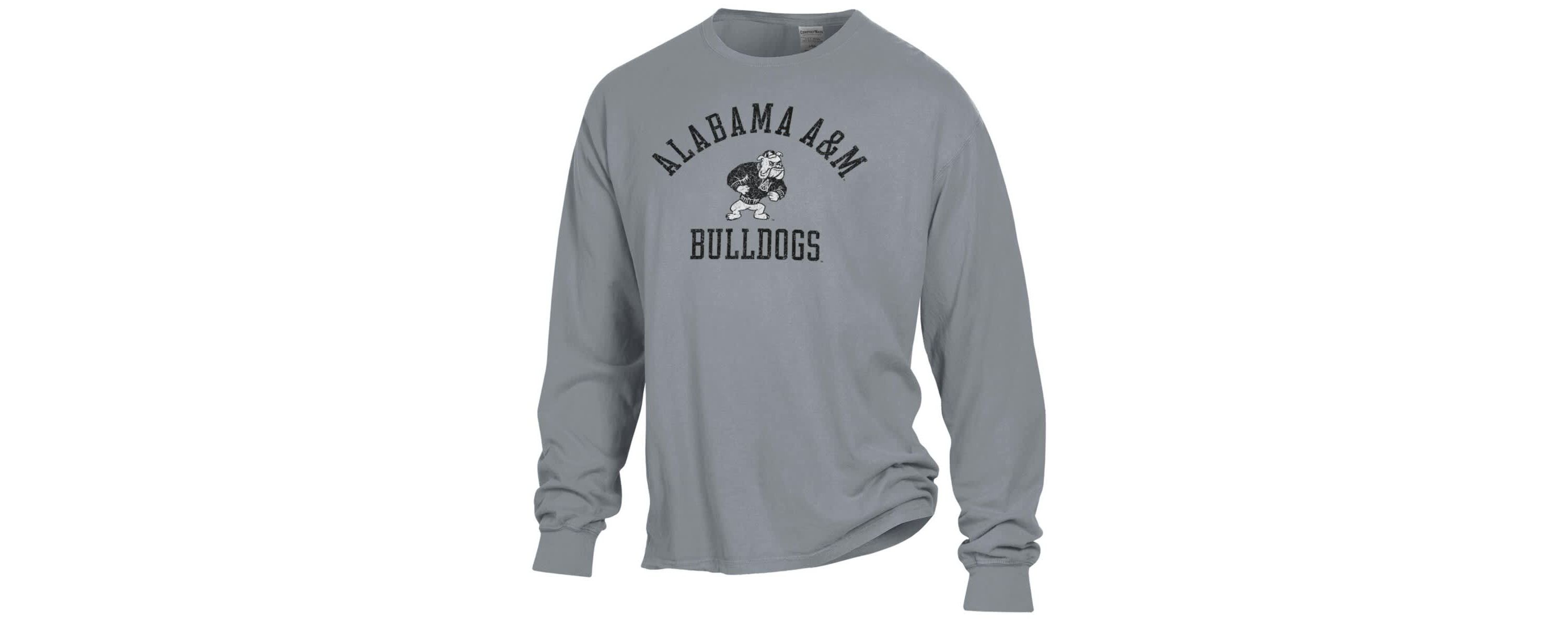 NCAA Alabama A&M Bulldogs Arch Logo Garment Dyed Long Sleeve T-Shirt