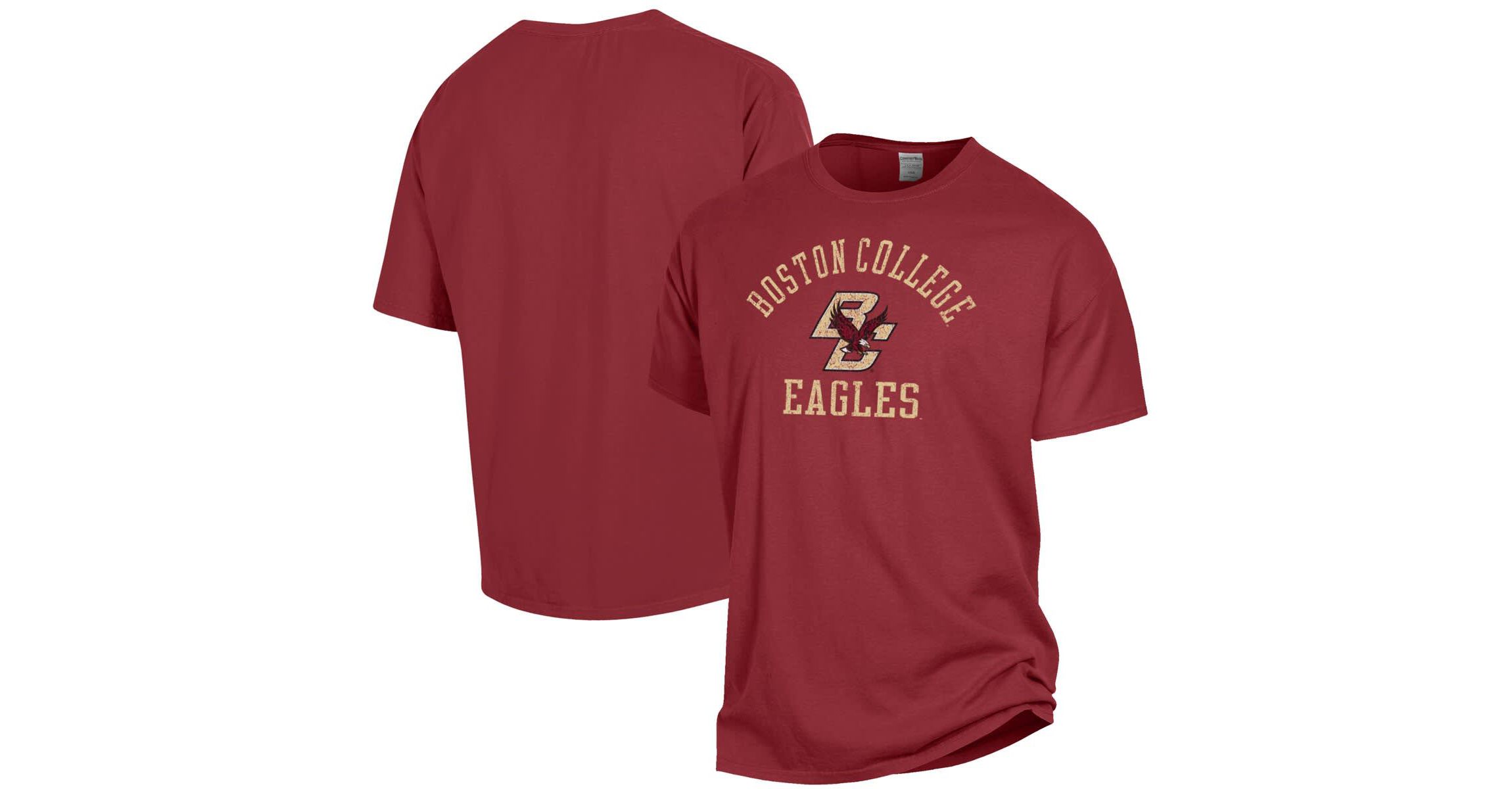 Boston College Eagles NCAA Boston NCAA Eagles Arch Logo Garment Dyed T-Shirt