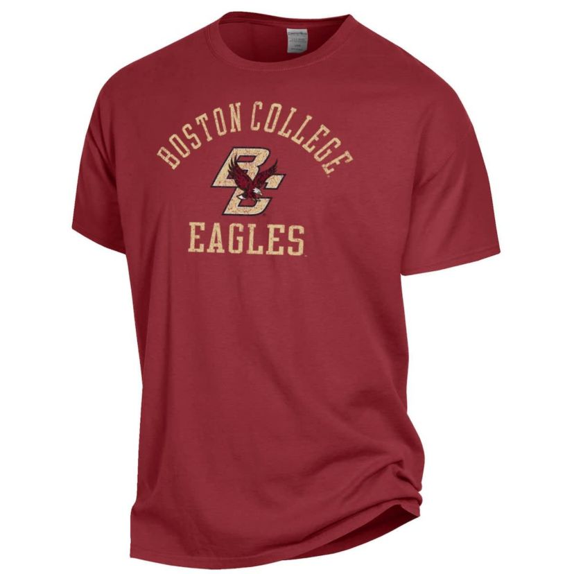 Boston College Eagles NCAA Boston NCAA Eagles Arch Logo Garment Dyed T-Shirt