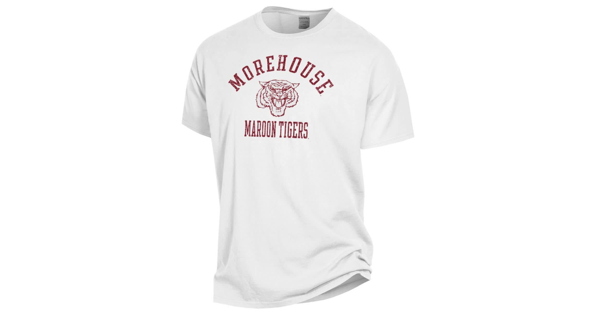 Morehouse Maroon Tigers NCAA Morehouse Tigers Arch Logo Garment Dyed T-Shirt