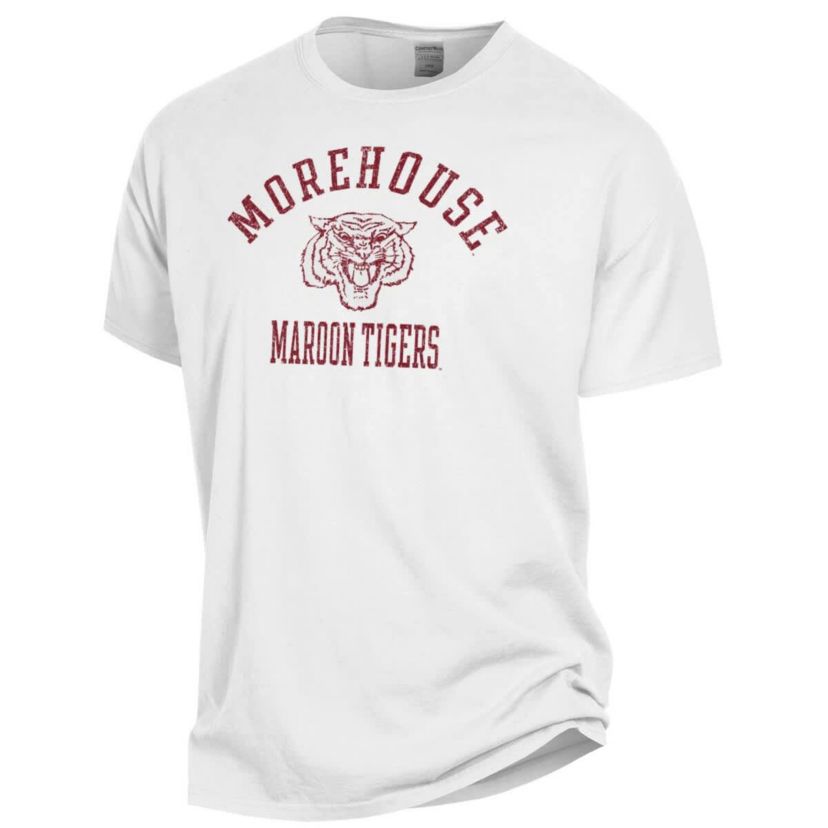 Morehouse Maroon Tigers NCAA Morehouse Tigers Arch Logo Garment Dyed T-Shirt