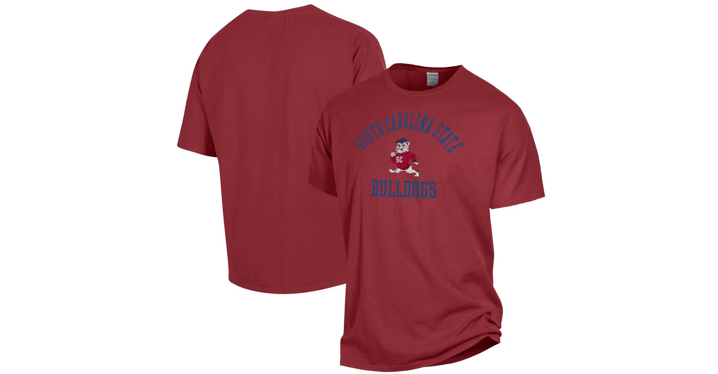 SC State Bulldogs NCAA South Carolina State Bulldogs Arch Logo Garment Dyed T-Shirt