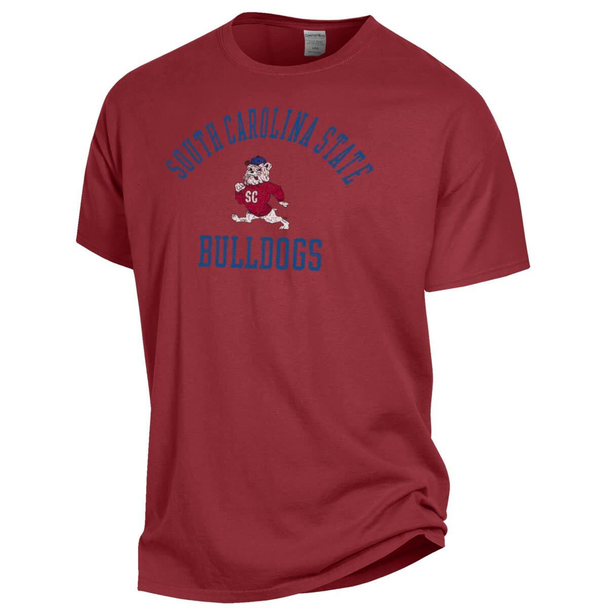 SC State Bulldogs NCAA South Carolina State Bulldogs Arch Logo Garment Dyed T-Shirt