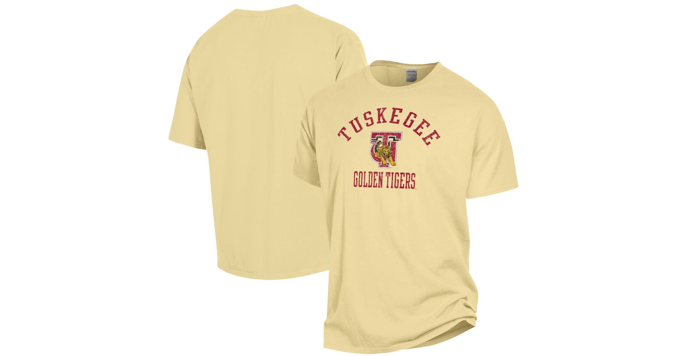 NCAA Tuskegee Golden Tigers Arch Logo Garment Dyed T-Shirt