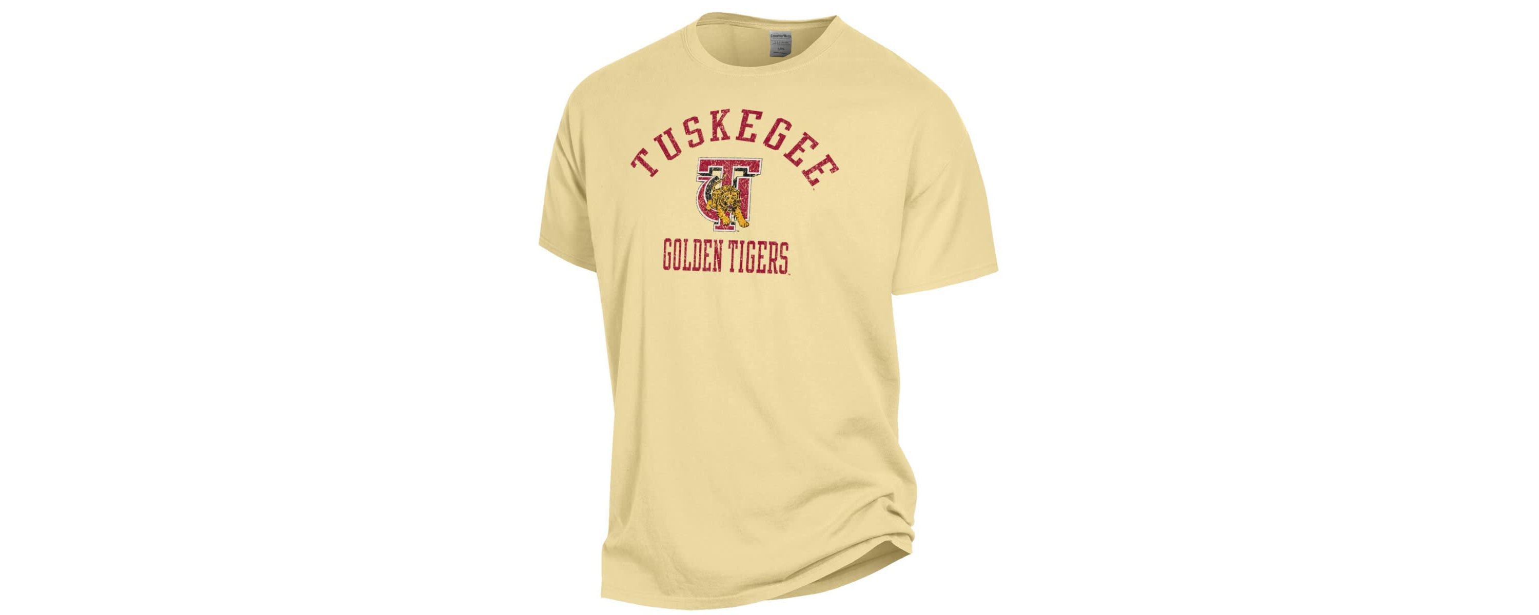 NCAA Tuskegee Golden Tigers Arch Logo Garment Dyed T-Shirt