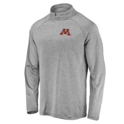 NCAA Fanatics Minnesota Golden Gophers Striated Raglan Lightweight Quarter-Zip Top