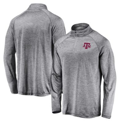 NCAA Fanatics Texas A&M Aggies Striated Raglan Lightweight Quarter-Zip Top