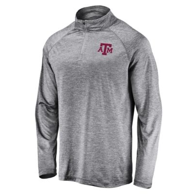 NCAA Fanatics Texas A&M Aggies Striated Raglan Lightweight Quarter-Zip Top