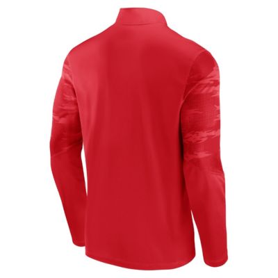 NCAA Fanatics Wisconsin Badgers Ringer Quarter-Zip Top