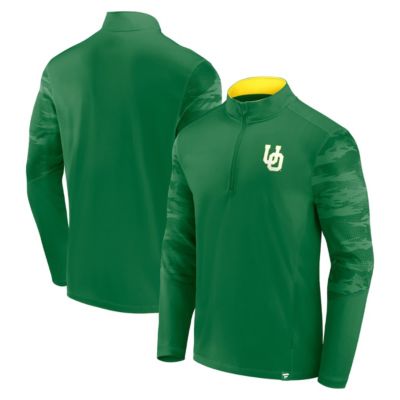 NCAA Fanatics Oregon Ducks Ringer Quarter-Zip Top