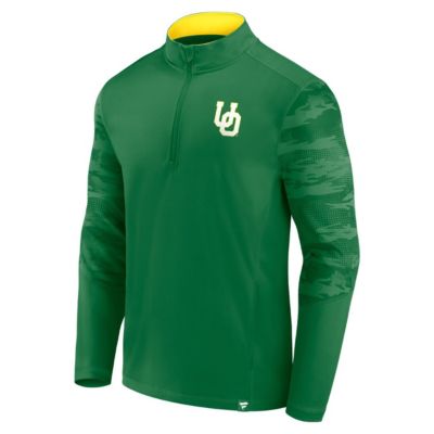 NCAA Fanatics Oregon Ducks Ringer Quarter-Zip Top