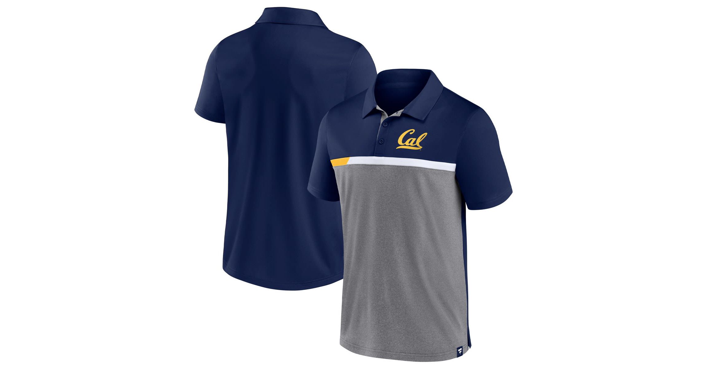 California Golden Bears NCAA Fanatics ed Cal Bears Split Block Color Block Polo