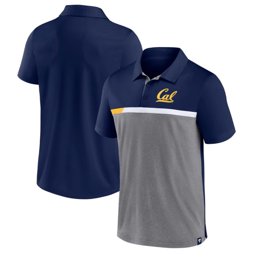 California Golden Bears NCAA Fanatics ed Cal Bears Split Block Color Block Polo